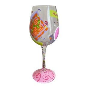 Lolita Love My Letter H Wine Glass Hand Painted